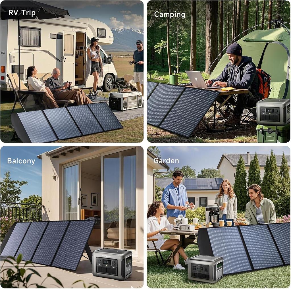 ALLPOWERS SP033 Pannello Solare Pieghevole 200W, Caricabatterie Solare Portatile, Pannello Solare Pieghevole