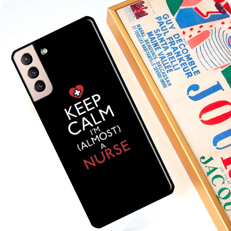 

Чехол Medicine Keep Calm I m Nurse для Samsung Galaxy S22 S21 Note 20 Ultra S8 S9 S10 Note 10 Plus S20 FE, задняя крышка Galaxy S8