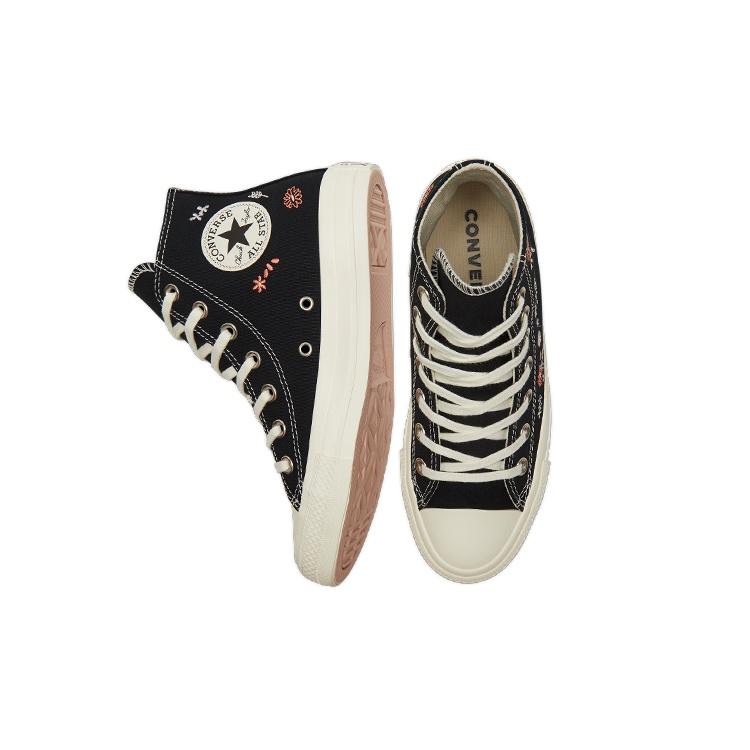 (WMNS) Converse Chuck Taylor All Star High 'Embroidered Floral - Black' Women's A01585C