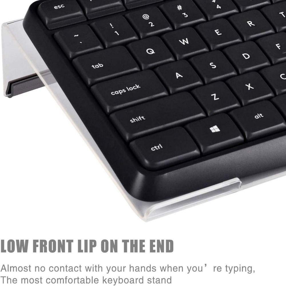 Ergonomic Design Acrylic Keyboard Stand Tilted Keyboard Tray Computer Keyboard Holder Office Desk