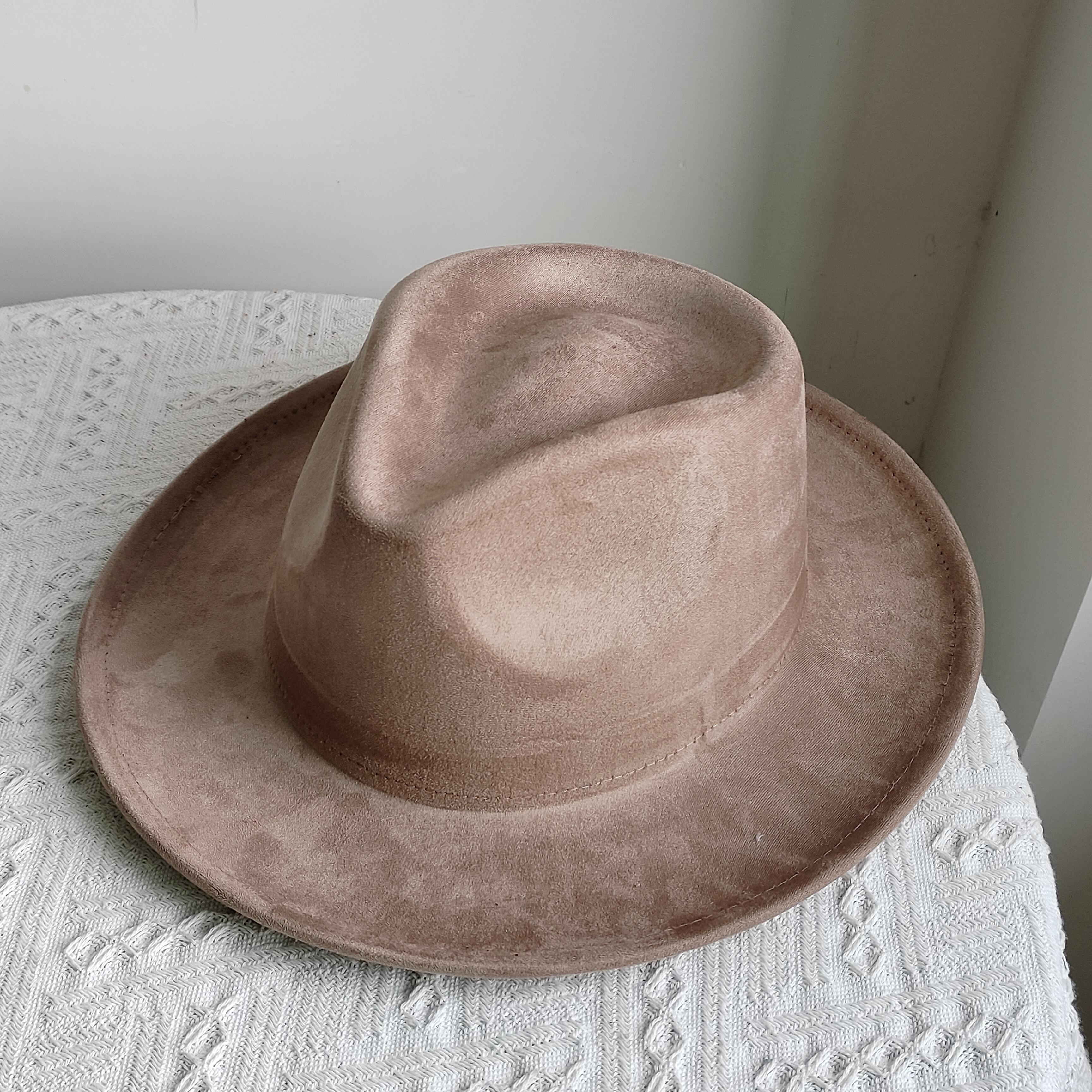 

Gentleman Suede Fedora Hat Men and Women Jazz Hat Versatile Wide Brim Cowboy Hat Travel Fashion DIY Hat sombrero hombre 2025 58-60CM