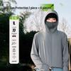 MINISO Men's Hooded Ice Silk Sun Protection Jacket UPF100+