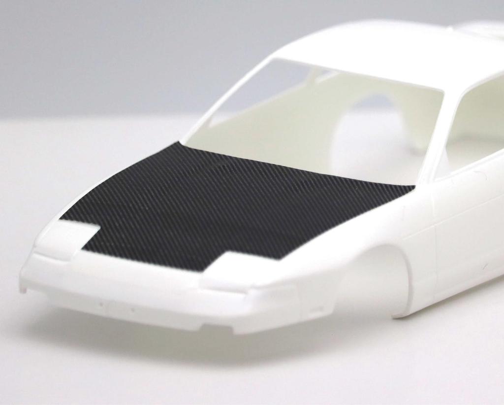 1/24 Touge Series No.24 EX-1 Nissan 180SX (RPS13 Mid-Model) (with Carbon Bonnet Decal) Plastic Model