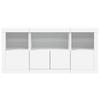 vidaXL Sideboard mit LED-Leuchten Weiß 142,5x37x67 cm
