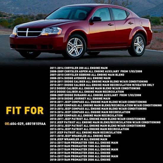 Blend Air Door Actuator Fit 200 Chrysler Dodge Journey Jeep Compass Ram 604-029