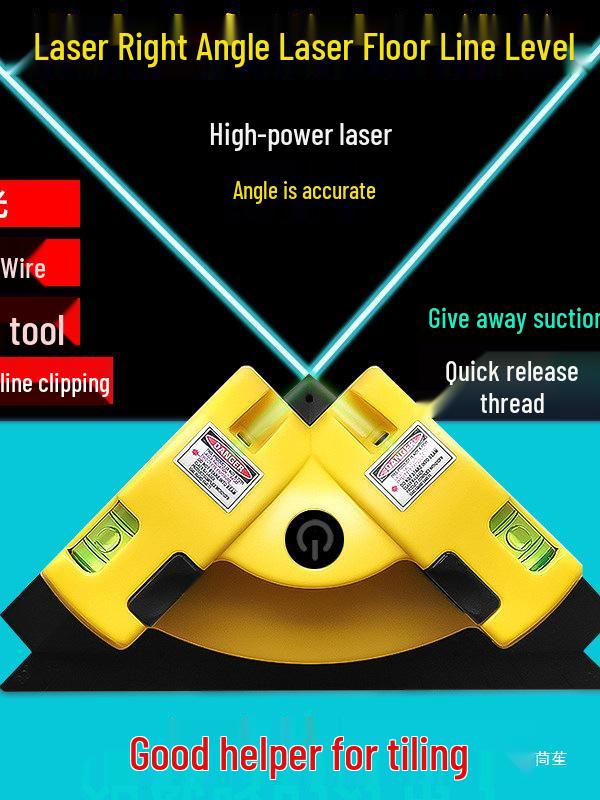 High Precision 90° Infrared Laser Level Ruler with Ground Wire Tester