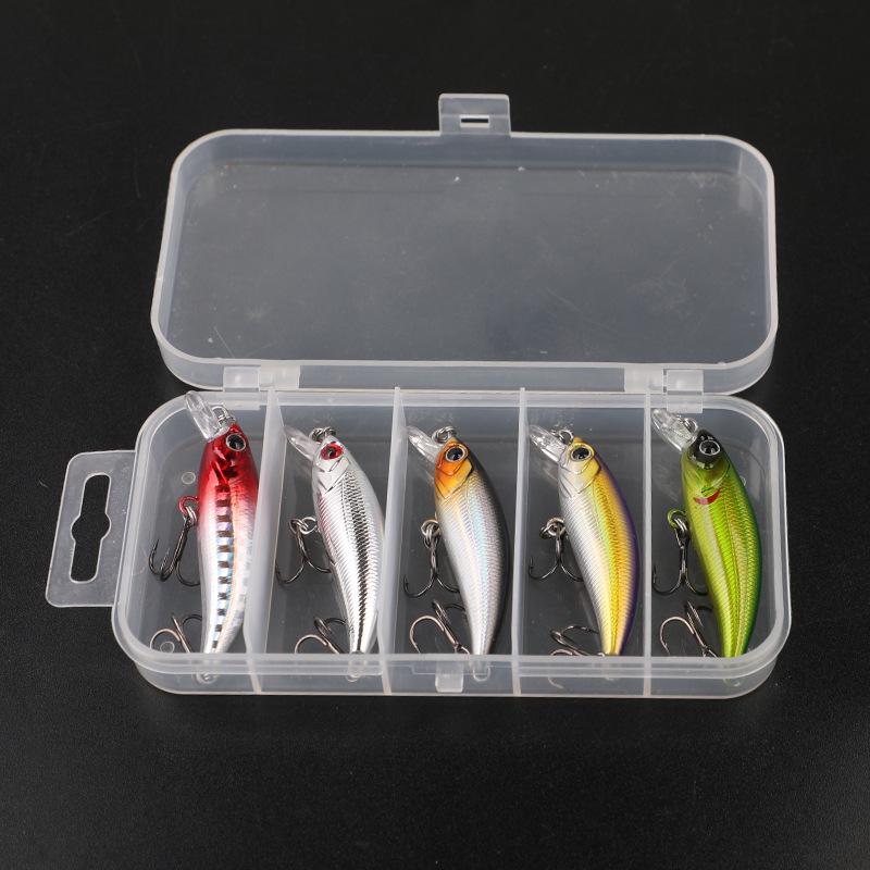 60mm 5g Vibrating Sinking Minnow Lure with Treble Hook for Bass and Asp Fishing