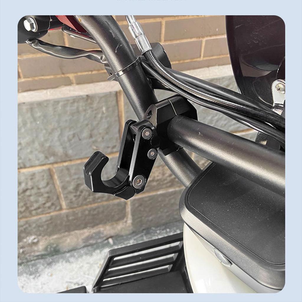 1x Motorcycle Hook Universal Helmet Luggage Bag Hook Holder Aluminum Alloy Folding Hook For HONDA PCX160 PCX 160 22MM-30MM black