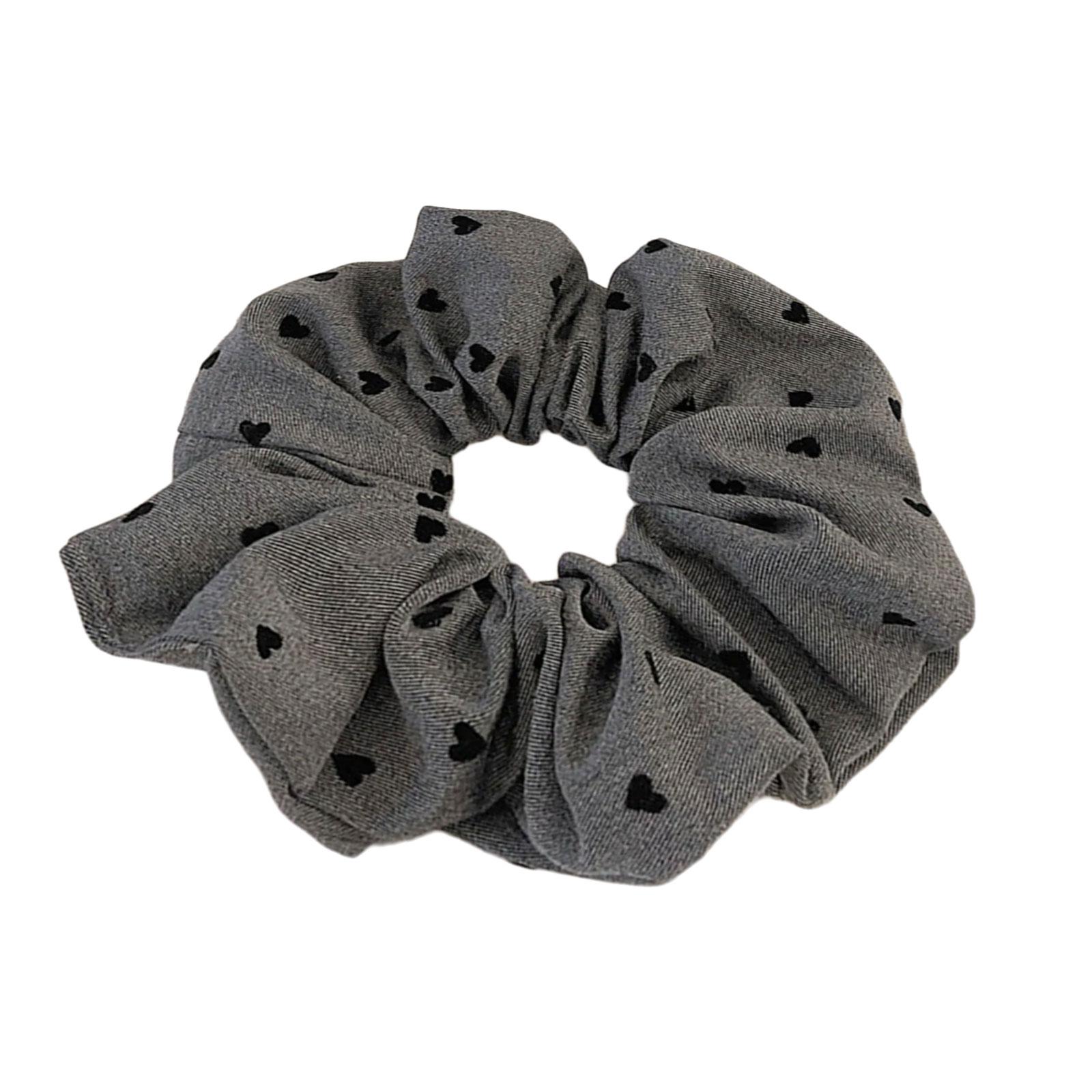 Practical Bows Dot Hair Tie High Elasticity Fabric Scrunchie Hair Decors Elasticity Elegant Accessory Ponytail Essential серый