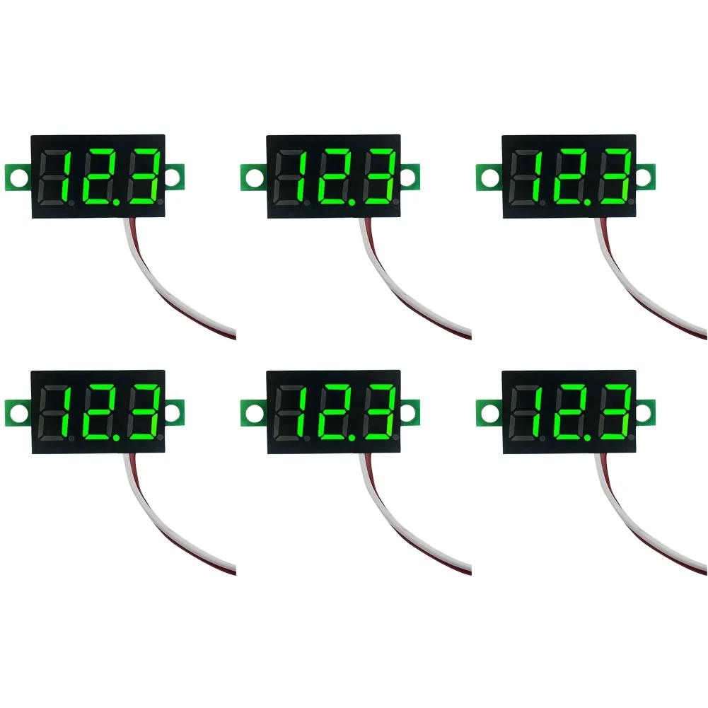 2 Wires Digital Voltmeter LED Screen Meter DC 2.5V-40V Digital Voltage Tester Pressure Measurement Power Voltage Detector Tool