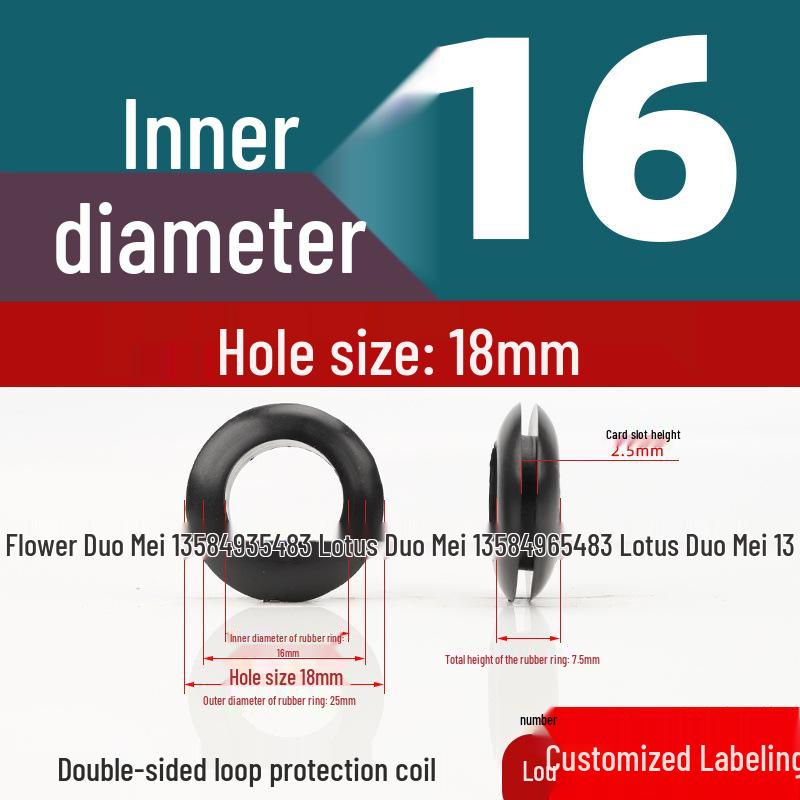 Industrial Dustproof Double-Sided Rubber Cable Grommet & Sealing Ring for Distribution Box