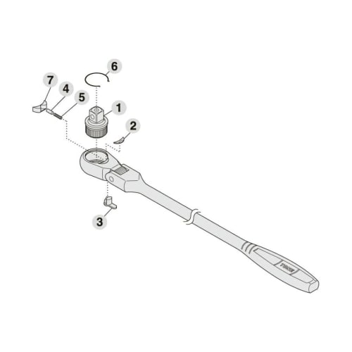 

Набор для ремонта трещоточной рукоятки Tone RK-RH4FH, 12,7 мм (1/2 ) Водить машину