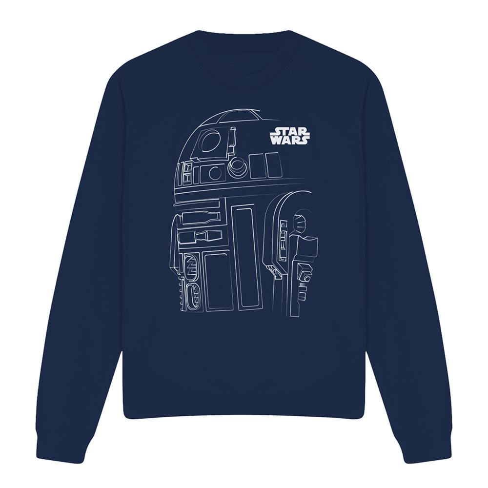 Star Wars Unisex Adult R2-D2 Outline Sweatshirt