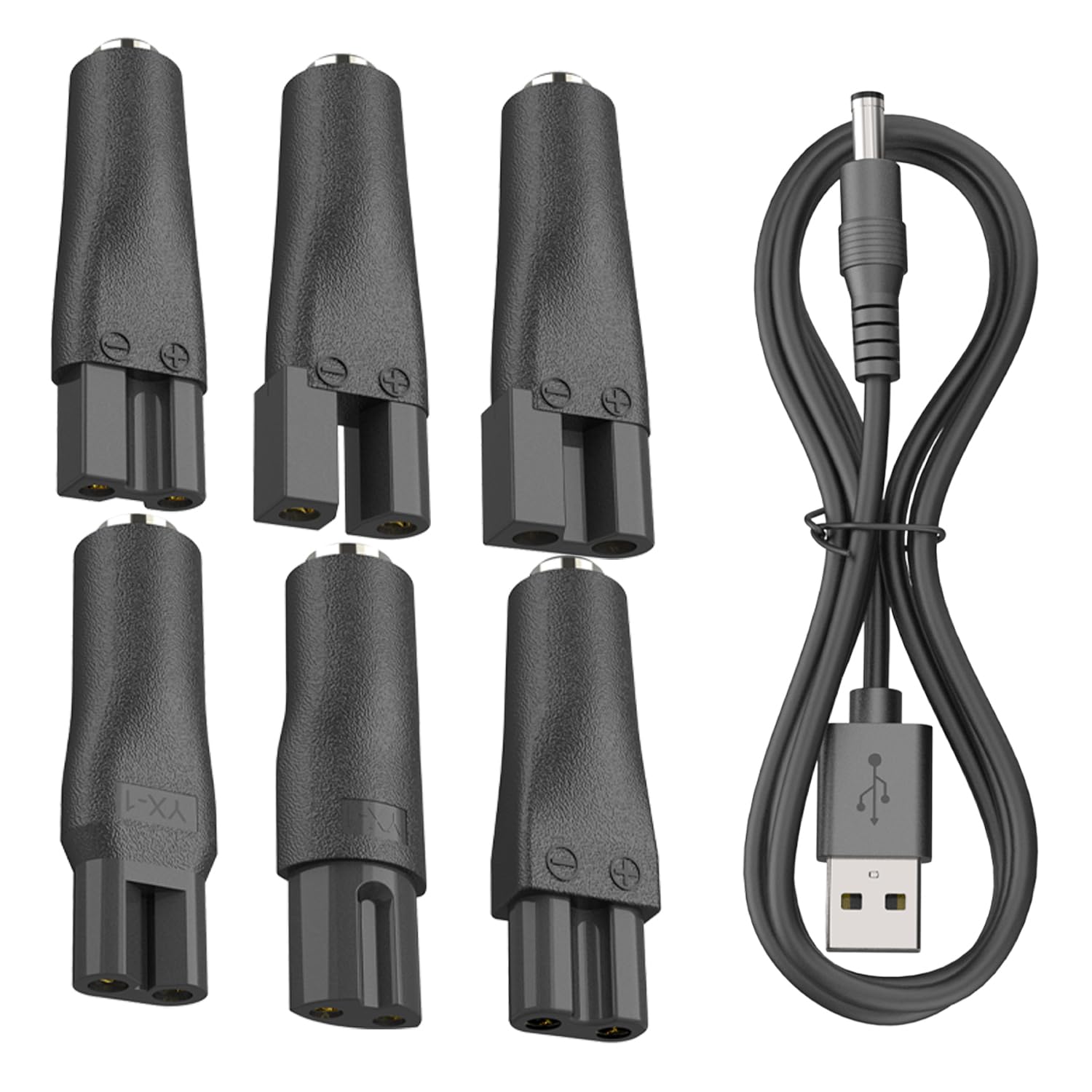 

5V Replacement Power Cord Charger USB Adapter Set for Various Types of Electric Hair Beard Beauty Electric Desk and Purifiers 7-Piece Clippers,