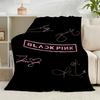 1PC Black And Pink Fashion Flannel Blanket Gift, Suitable for Both Men And Women, Soft Ideal for Beds And Sofa, Birthday Or Christmas Gift