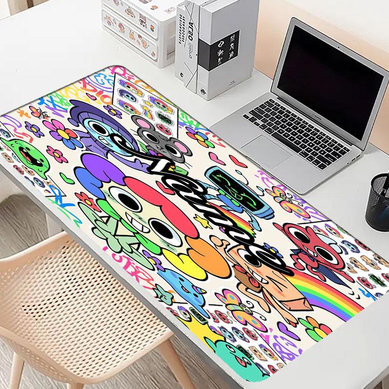Kişiye Özel İsimli Dandy'nin Dünya Desenli Mouse Pad, Dizüstü Bilgisayar Masa Matı, Ev İçin Dekoratif Masa Matı Klavye Altlığı Hediye