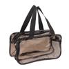 1 Stück doppelstöckiger Kosmetik-Organizer mit großer Kapazität, tragbare Reise-Waschtasche für Damen, transparente wasserdichte Make-up-Tasche