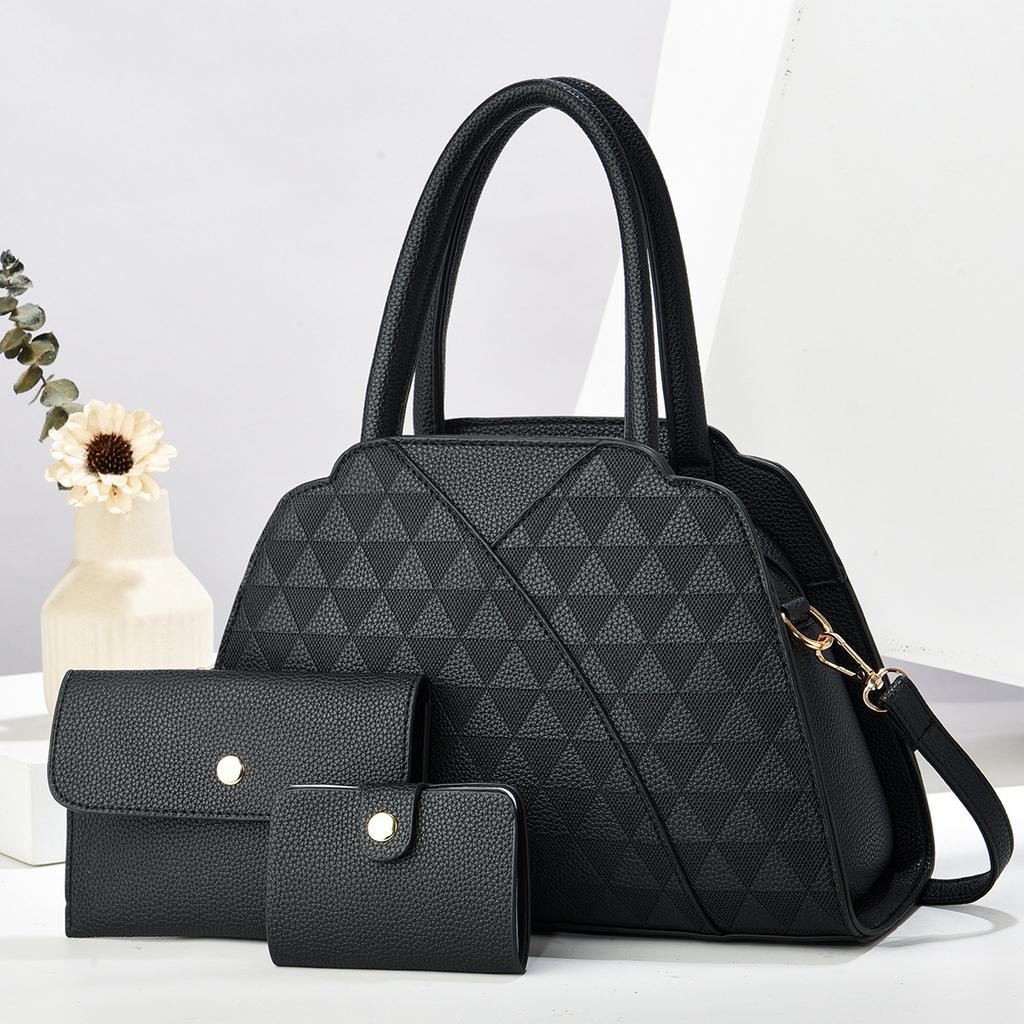 Purses and Handbags For Women Satchel Tote Bags Top-Handle PU Leather Female Shoulder Bags with Matching Clutch and Wallet