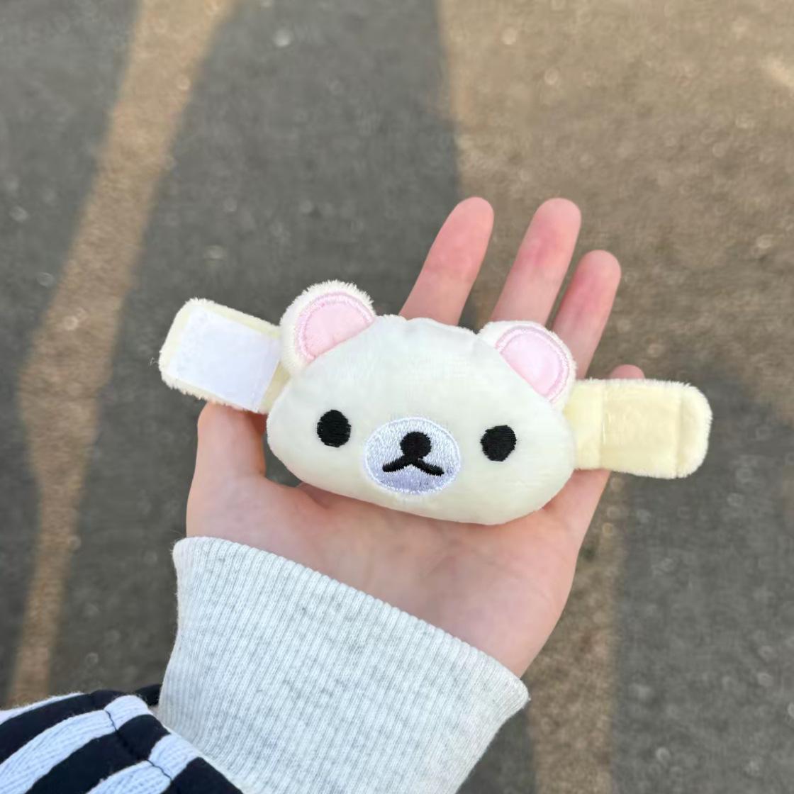 Cartoon Rilakkuma Kawaii Fluffy Cute Soft Plush Bear Keychain Bag Charm Backpack Decoration Pendant Toys Girls Festival Gift