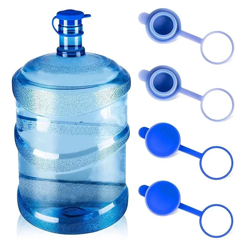 Reusable Silicone Water Bottle Cover Water Jugs Cap Non-Spill Thick Bottle Caps with Inner Plug Durable Drinking Bucket Plug
