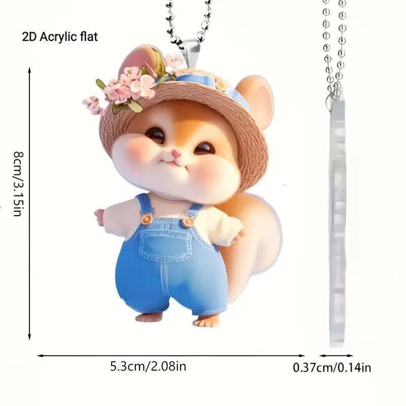 Cartoon Acrylic Charming Cat Pendant For Stylish Car Interior Decoration