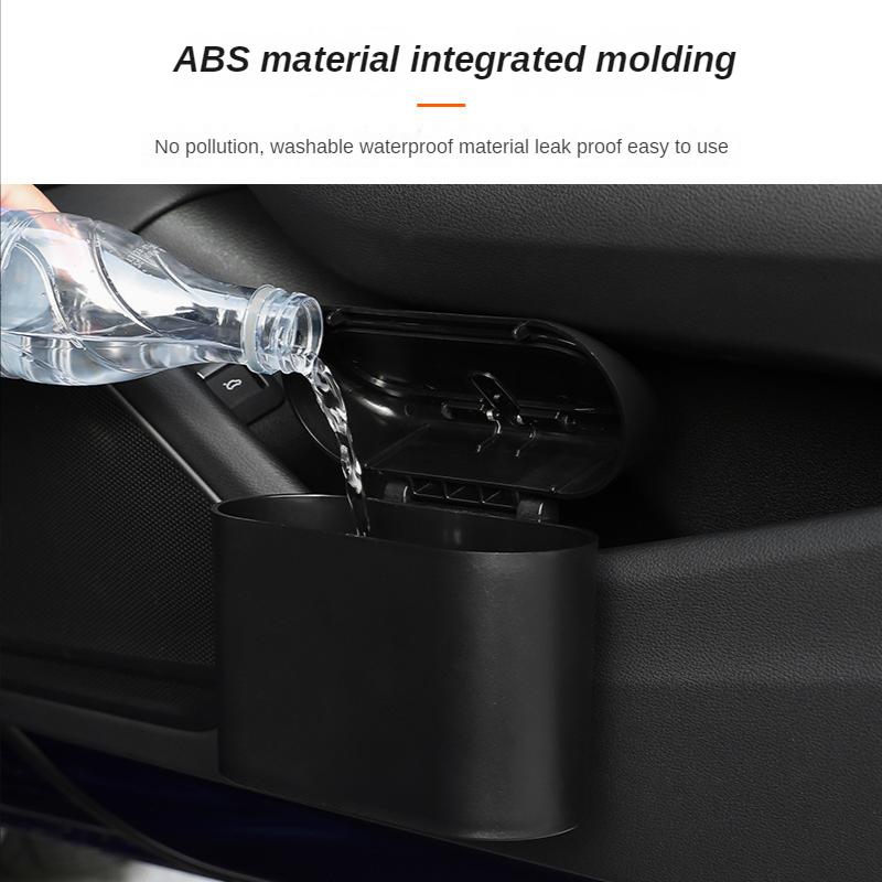 Car Trash Can Car Universal Hanging Storage Box With Lid Mini Simple Press Car Trash Can Automobiles Car