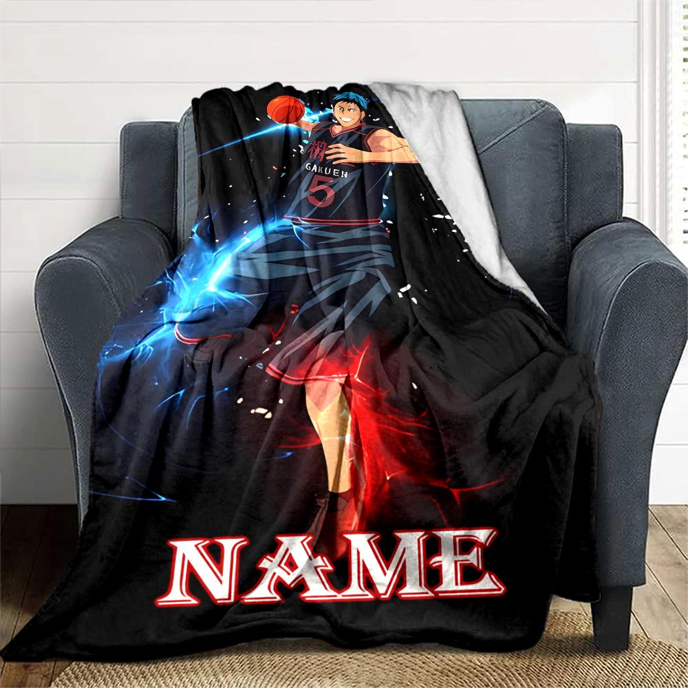 Customiz Name Personality Kuroko's Basketball Blanket Soft &Warm Sofa Office Bed Travel Lunch Break Blanket, Gift Suitable All Seasons