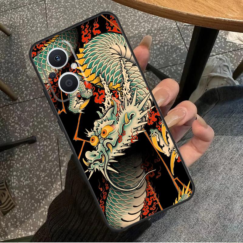Chinese Style Crane Dragon For OPPO Reno 10 11 12 13 14 Pro 7 8 Lite 8T 11F 12F 13F 14F OPPO Find X8 X9 X5 X6 Pro Case
