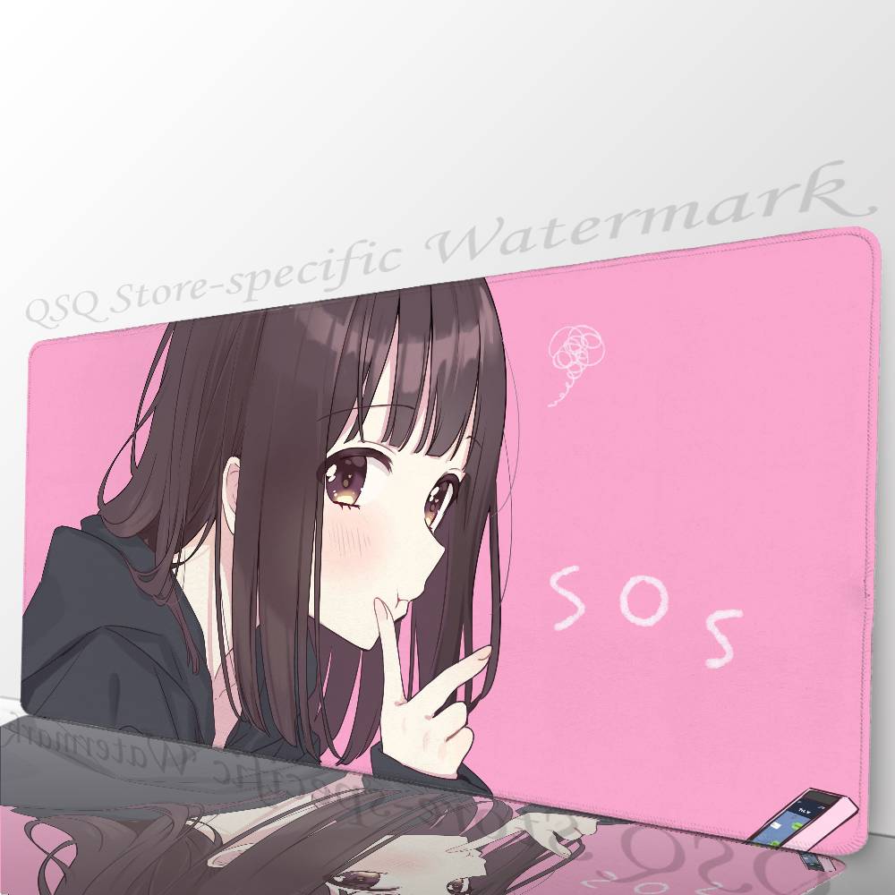 Nanase Kurumi Anime Mousepad Non-slip Suitable For Office Computers Laptops E-sports Game Desk Mats XXL Keyboard