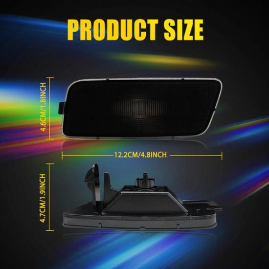 2X Smoked Lens Front Bumper Side Marker Light For 2010-2014 Volkswagen MK6 GTI V