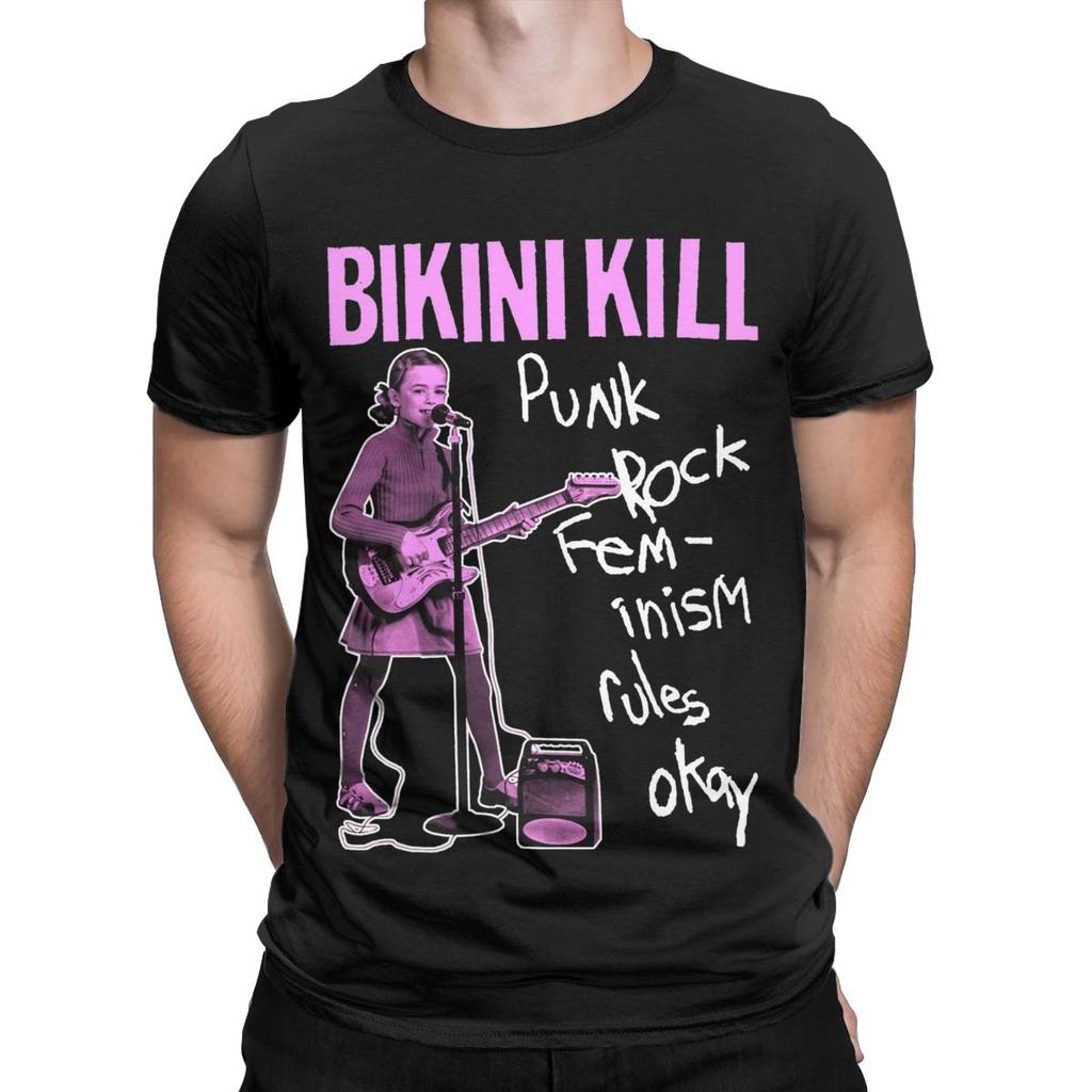 Koszulka Zespołu Bikini Kill Męska Śmieszne Bawełniane Koszulki Okrągły Dekolt Krótki Rękaw T-Shirt Odzież Plus Size