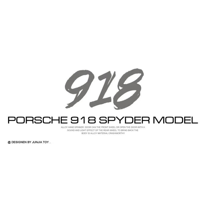 Simulation 1/36 Maßstab Porsche 918 Supersportwagen Legierungsmodell Sammlung Miniaturauto Heimdekoration Spielzeugfahrzeug Kinder Junge Geschenk