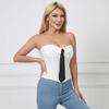 Slim Fit Women Corset Necktie Crop Tube Tops Spicy Girl Style Strapless Sliming Vest  Travel