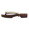 Geta Wooden In Burnt Paulownia Wood for Women [KYOETSU] (Japanese Clogs) Dull, (5 Beige, Medium)