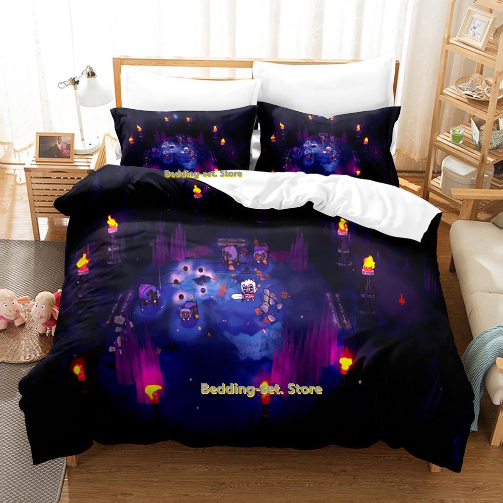 Comforter Cult Of The Lamb Bedding Set Single Twin Full Queen King Size Bed Set Adult Kid Bedroom Duvet Set Print Anime Bed