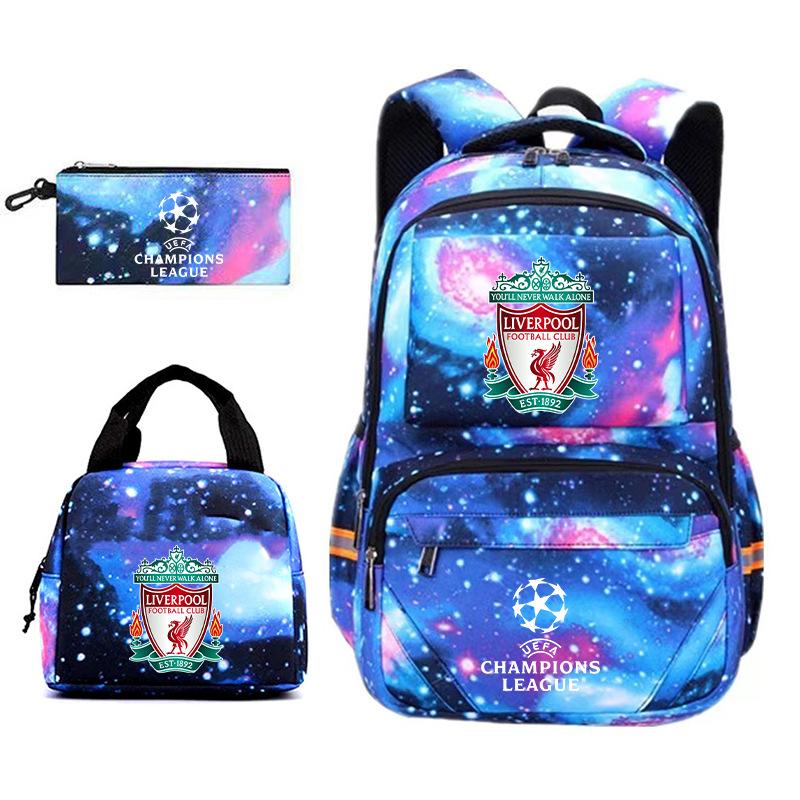Plecak Ligi Mistrzów Trend Mody Real Madryt Barcelona Grand Paris Plecak Ucznia Torba Szkolna Męski Manchester City Manchester Torba Piłkarska