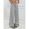 IHUASU Women's Fashion Casual Solid Color Print Pants & Capris