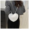 Cute Heart Shaped Crossbody Bag For Women Solid Color Pu Leather Shoulder Bag Able Personality Crossbody Bag
