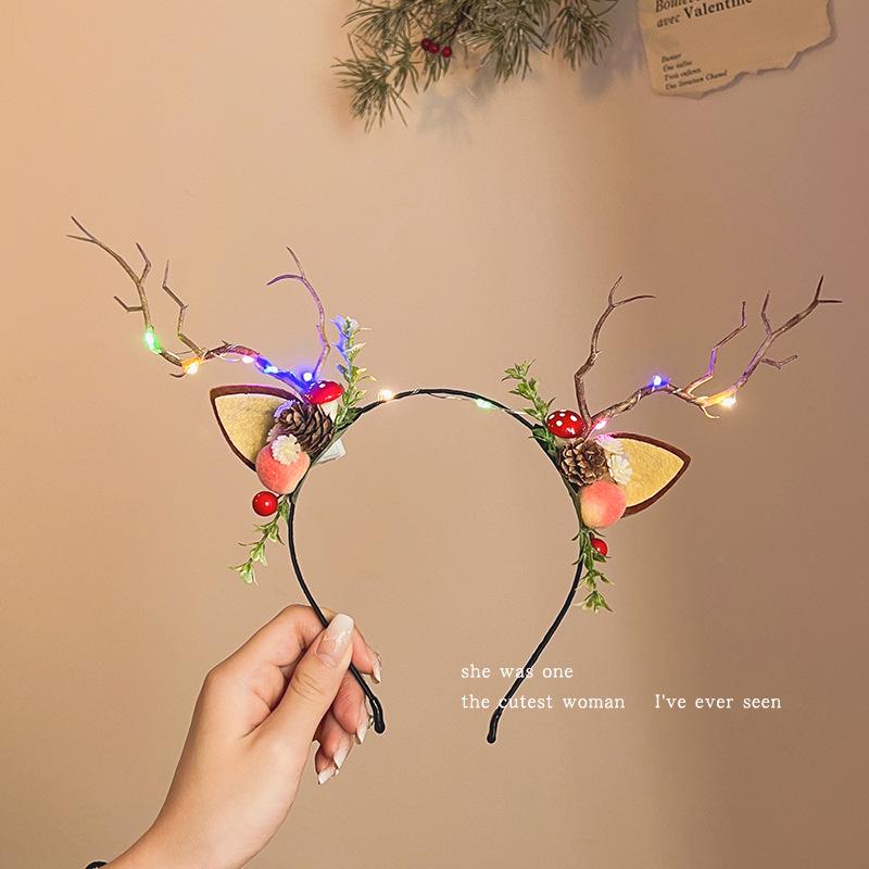 Women's Christmas Headband Plush Hat Hair Accessories for Photos