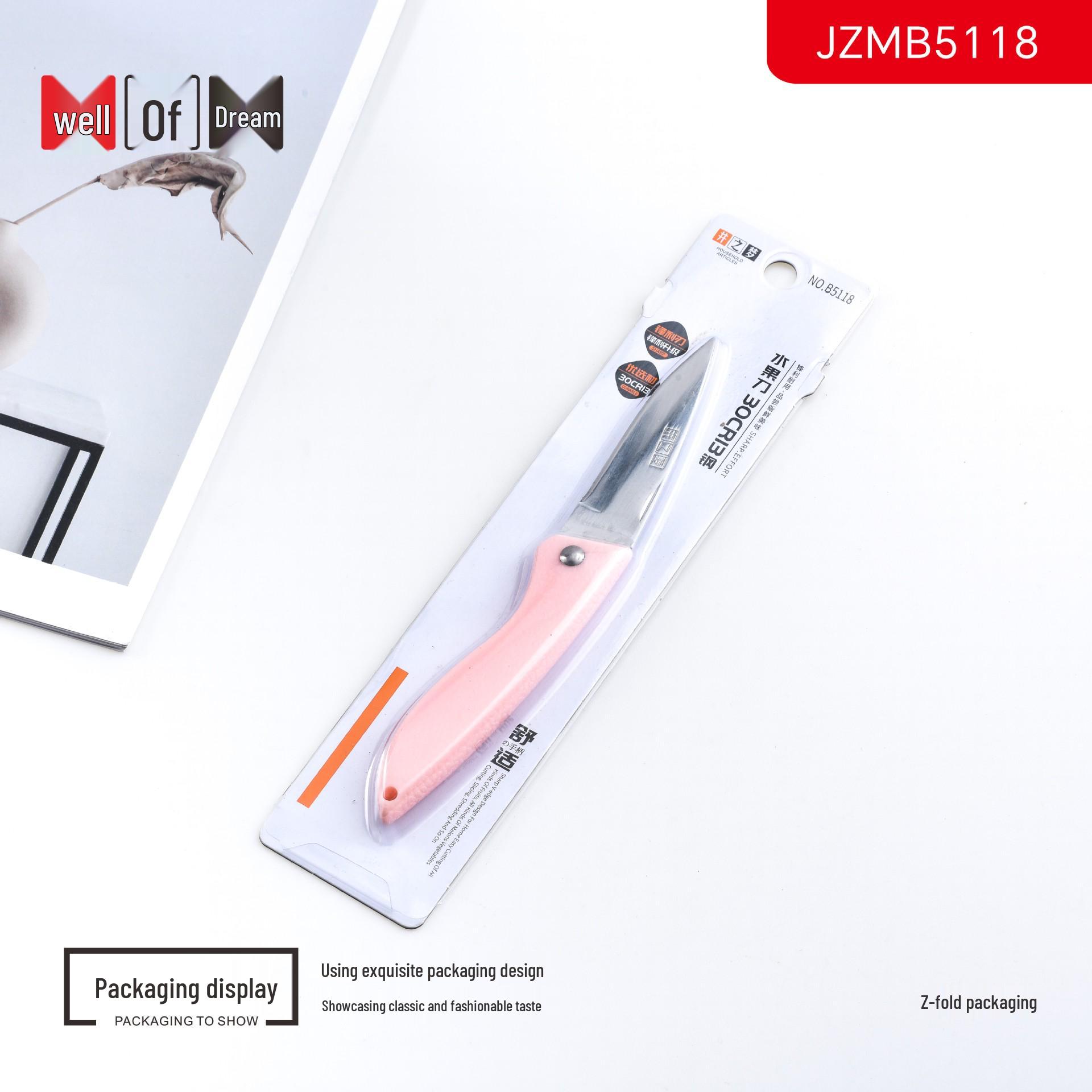 Nordic Style Stainless Steel Folding Fruit and Peeler Knife JZMB5118