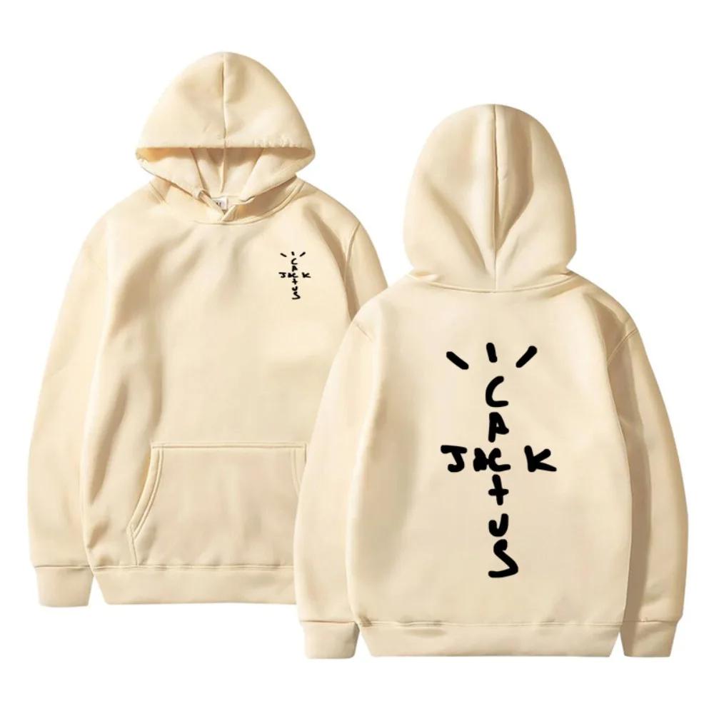 Hip Hop Plus Size Hoodie Cactus Jack Swag Print Funny Women Men Hooded Sweatshirts Casual Pullover Unisex Casual Streetwear