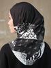 Sporty Muslim Inner Hijab Women Geometric Printing Pattern Instant Turban For Ladies Head Wrap Headband Header Model