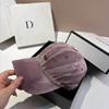 Double circle small fragrant wind baseball cap American personalized tie-dye contrasting color cap spring and autumn casual trendy sports cap
