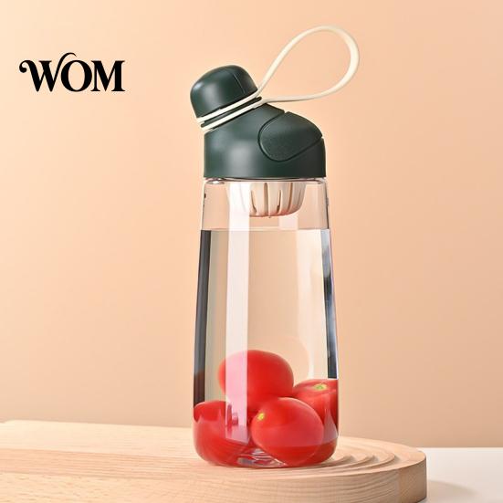 Wide Mouth Hydration Flask Tritan Plastic Water Bottle, with Leak Proof Lid, 600ml Capacity, Fast Commuter Bottle Drinking Spout Sports for