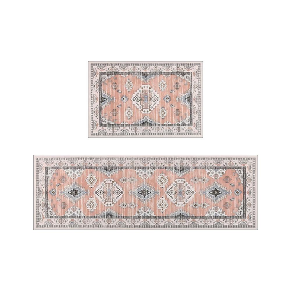 Retro Persian Kitchen Floor Mat Laundry Room Nonslip Long Strip Mat Interior Hallway Soft Rug Machine-washable Front Door Mat