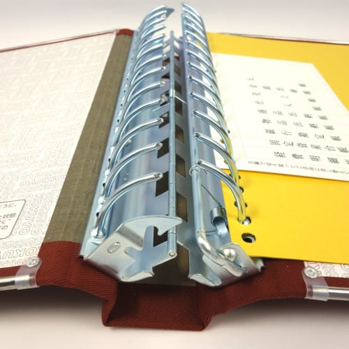 KOKUYO File Binder Cloth Pasted B5 Vertical with Metal Border 26 Holes Holds 200 Sheets Red Ha-120RZ