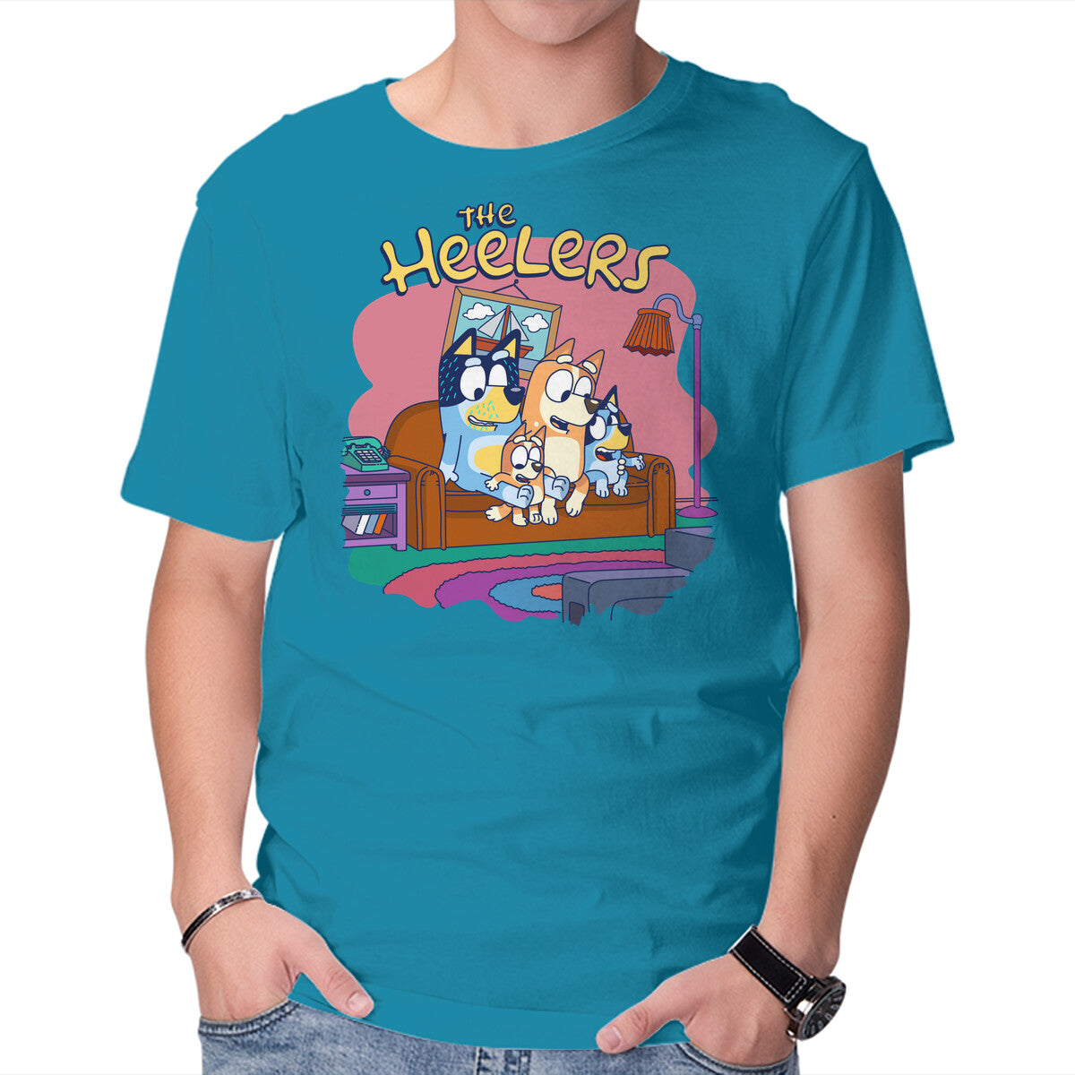 Unisex Crew Neck T-Shirt Heelers Graphic Short Sleeve Casual Tee XXL