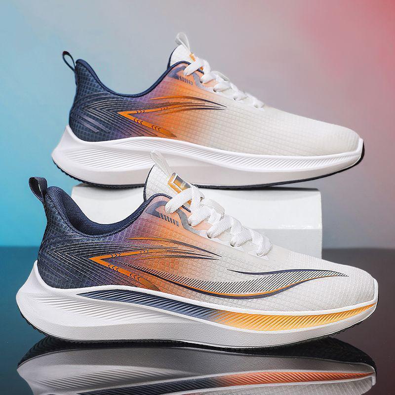 

Летняя новая мужская обувь тренд дышащая сетка толстая подошва легкая модная повседневная противоскользящая прилив с беговыми спортивными мужскими туфлями 44