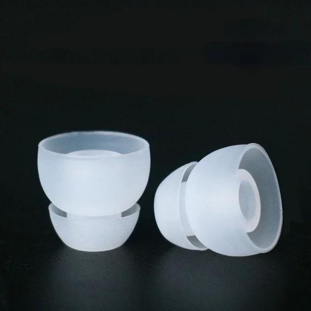 Two Layer Silicone Eartips Earphone Replacement Earbuds Earplugs Noise Reduction Ear Pads Headphone Protector Eartips Cap S M L