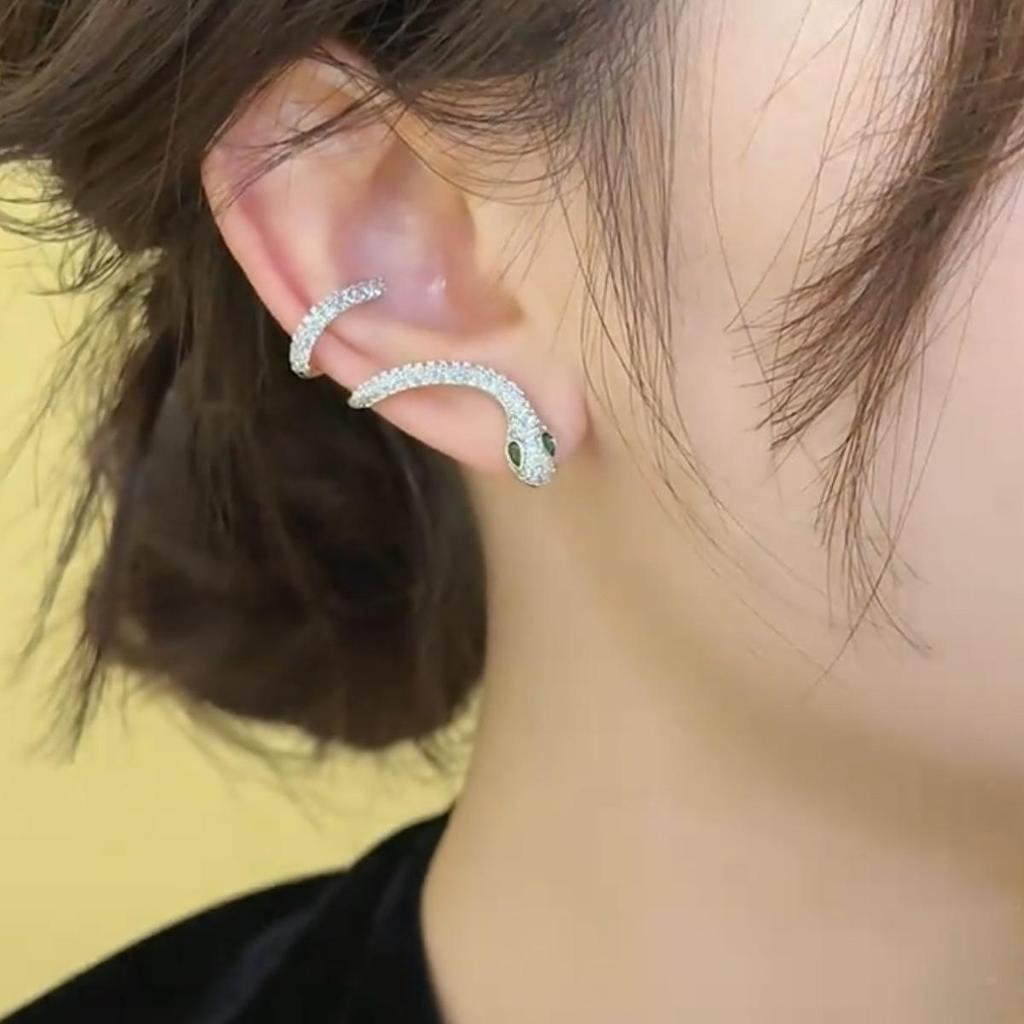 Year of the Snake Wrap-Around Stud Earrings: Versatile, Luxurious, High-End Fashion